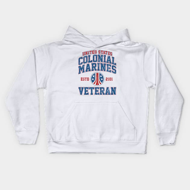 United States Colonial Marines Veteran (Variant) Kids Hoodie by huckblade